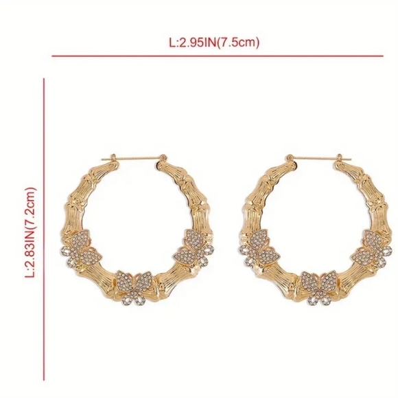 Butterfly Bamboo Hoops - Picture 5 of 5